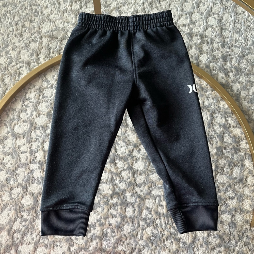 EUC Hurley Kids Infant Black Jogger Pants, 24 Months